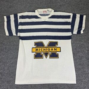 VTG Michigan Wolverines Shirt Mens Large Crewneck USA 80s Nutmeg Mills